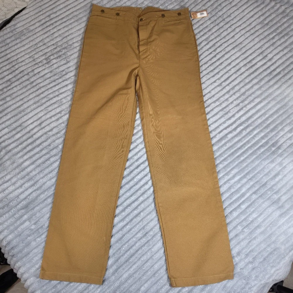 VTG Mens Scully Rangewear Durable Cotton Canvas Outdoor Pant Sz 42 Brown Tan NWT